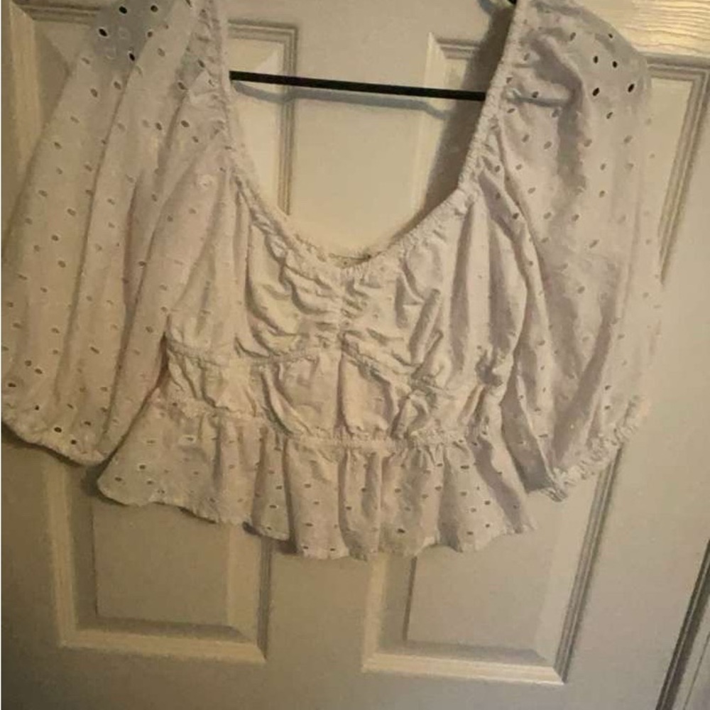 White Eyelet Blouse